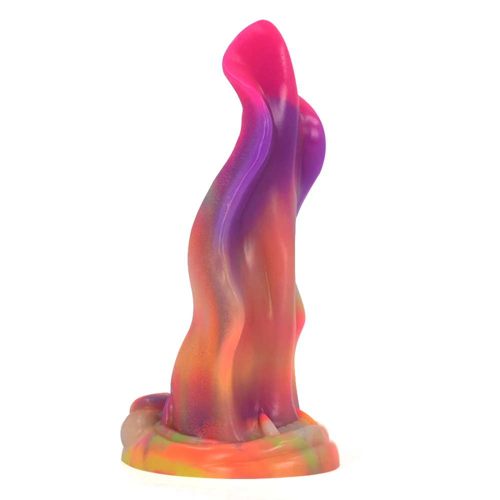 Famak светящийся толстый силиконовый анальный секс-игрушки с волчьим языком в