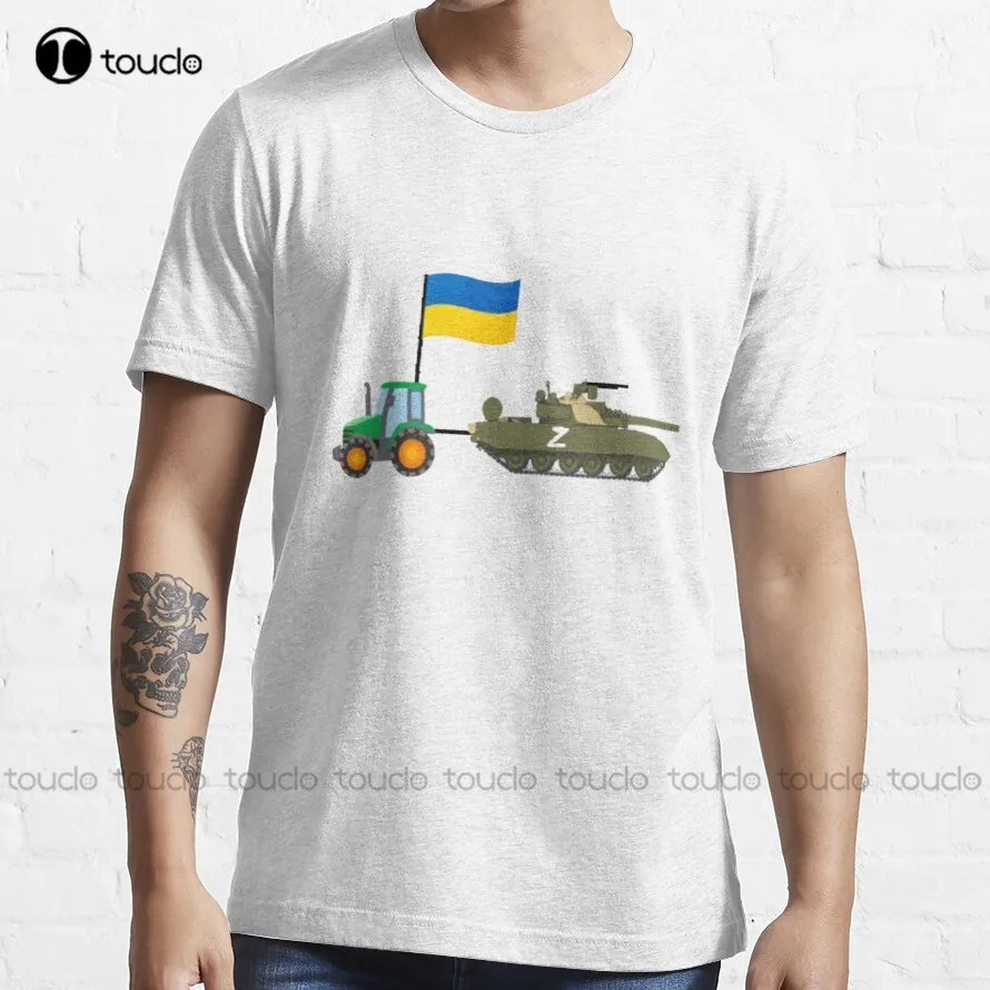 

Футболка мужская с украинским трактором, Модная креативная забавная тенниска с цифровой печатью в стиле Харадзюку, подходит для отдыха