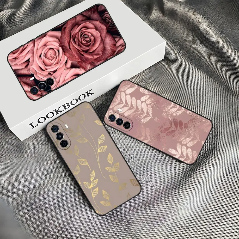 

Hot Flower Leaf Shell Phone Case For Huawei P40 P30 P50 P10 P20 P9 P8 Pro Plus 2022 Psmart Z Nova 8I 8 8SE Back Cover