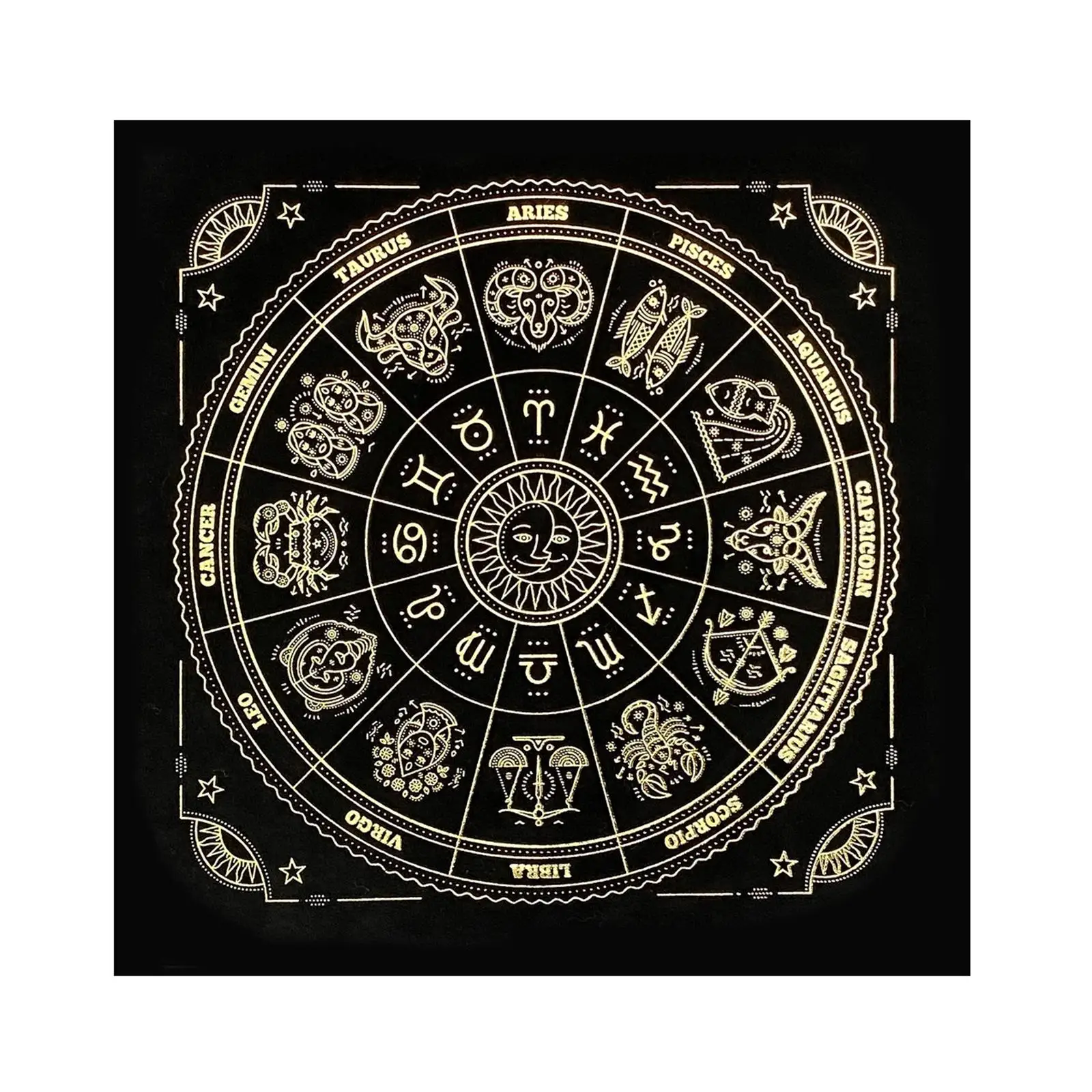 

Tablecloth Board Game,Oracle Cards Pad Tapestry,Velvet 48Cmx48cm Astrology Divination Cards Table Cloth,Divination Cloth