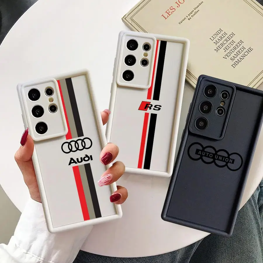 Чехол для телефона A-Audi RS Sport Car Samsung Galaxy S24 Ultra S23Ultra S20 FE S23 Plus S21 S22 5G силиконовый чехол