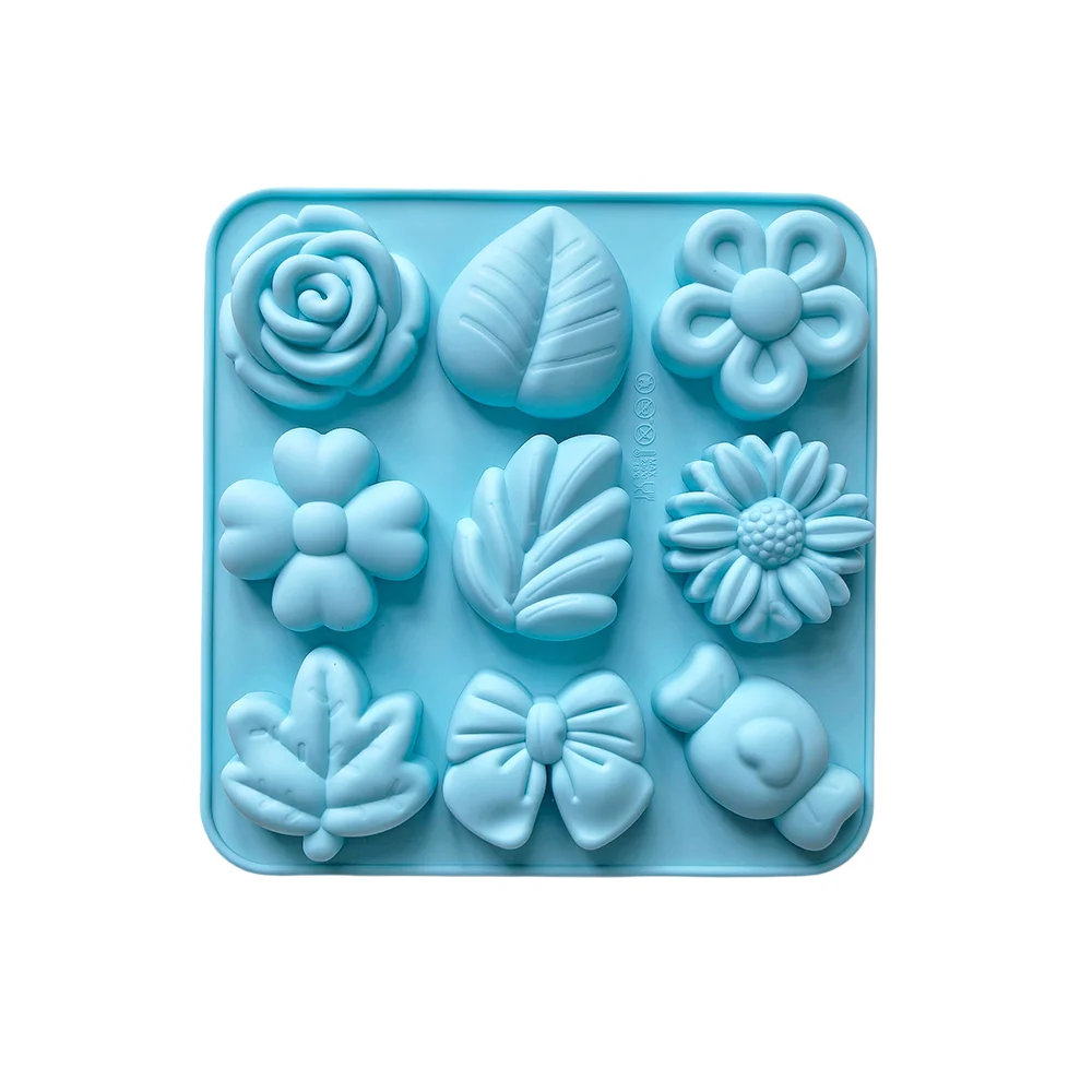 

Силиконовая форма для шоколада, 9 полостей, цветок