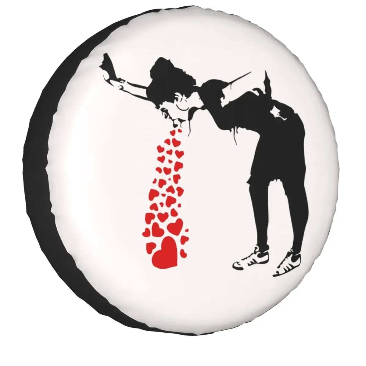 Чехол для запасного колеса Lovesick Jeep Toyota Banksy Street Art Grafitti 4WD 4x4 защита прицепа