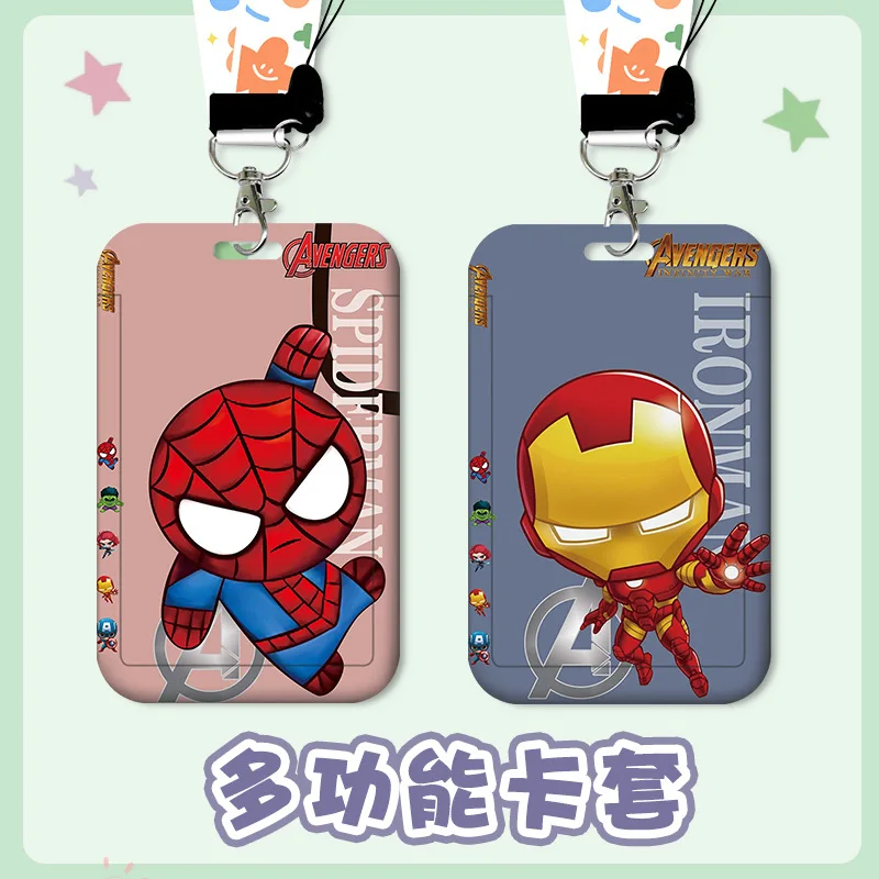 

Marvel Spiderman Cartoon Cute Bus Card Protective Sleeve Student Meal Card Campus Access Control Subway Door Card Sleeve