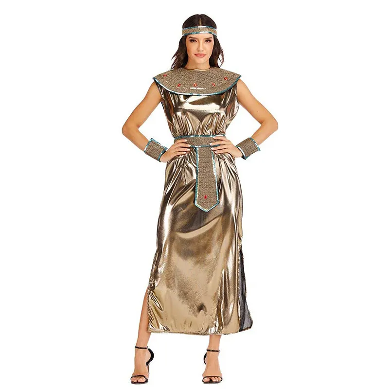 Women Ancient Egyptian Goddess Cosplay Dresses Adult Halloween Pharaoh Costume Carnival Easter Purim Fancy Dress