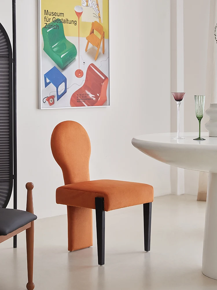

Обеденные стулья, дизайнерская мебель в скандинавском стиле, обивка, спинка, домашний стол, стул, искусственная кожа