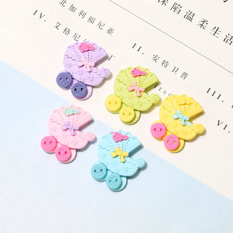 

10 шт./лот симпатичная имитация детской каретки с плоским основанием Кабошон Украшение для детского душа «сделай сам» Скрапбукинг рукоделие...