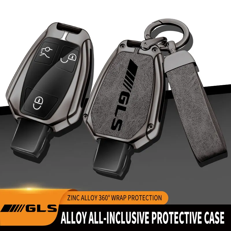 

Zinc Alloy Car Logo Key Bag For Mercedes Benz GLS GLS450 GLS400d GLS320 Remote Control Protector For Mercedes GLS Car Key Cover