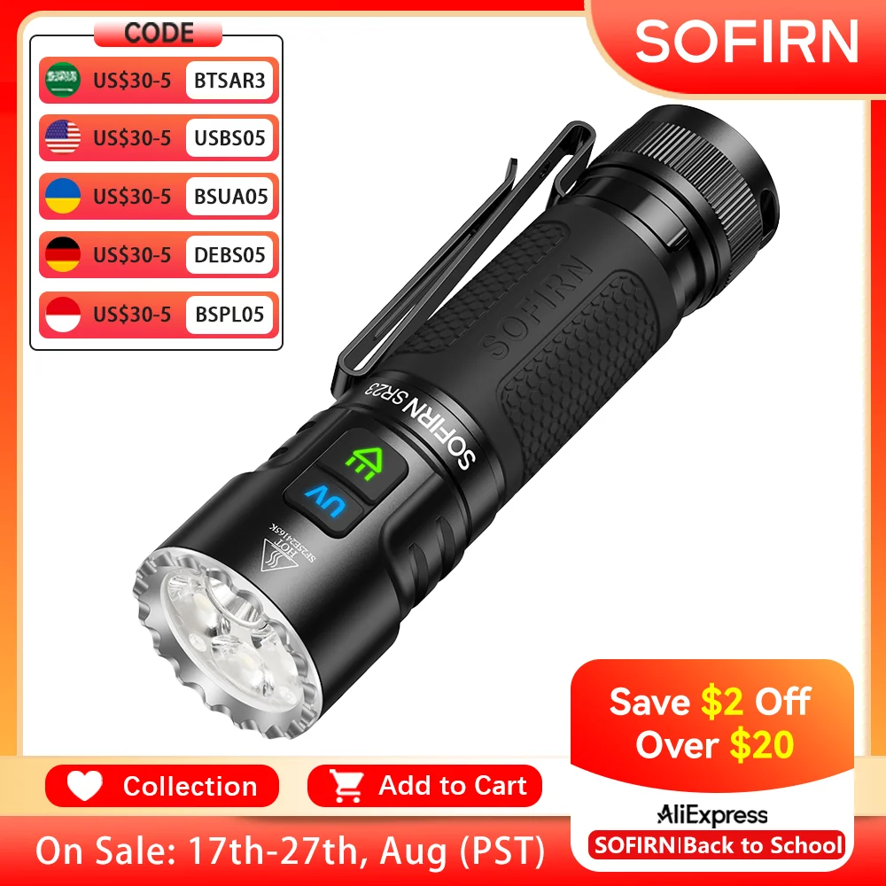 

SOFIRN SR23 Фонарик с двойным светом