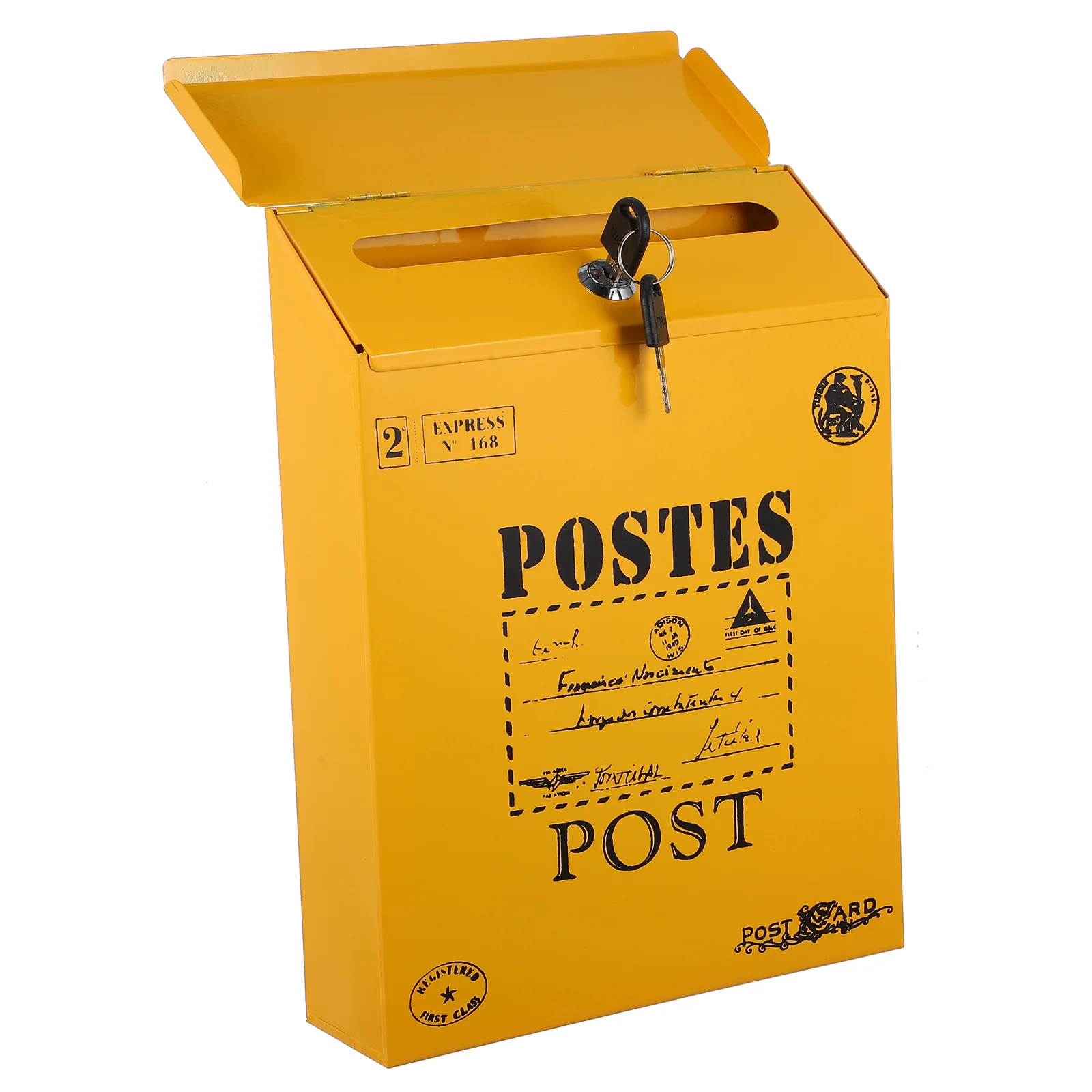 

1 Pc Lock Mailbox Retro Letter Box Wall Mount Letter Box Newspaper Mailbox