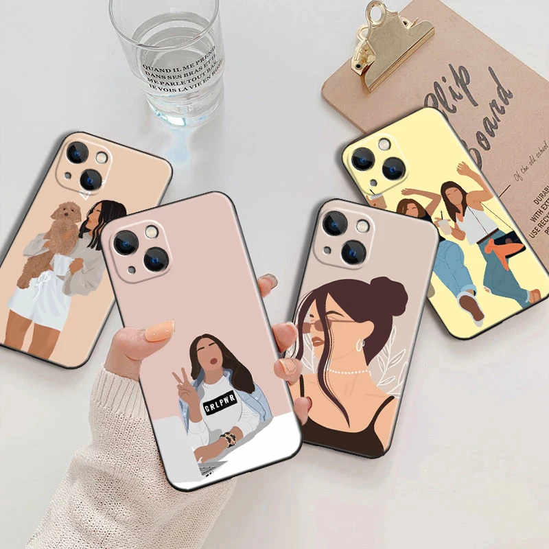 

Phone Cases for IPhone 13 13Pro 11 Pro12 Mini Pro 7 8 Plus 6 6S IPhone 6 6S Plus 11 12 Pro XR SE2020 Girls fun fashion Soft TPU