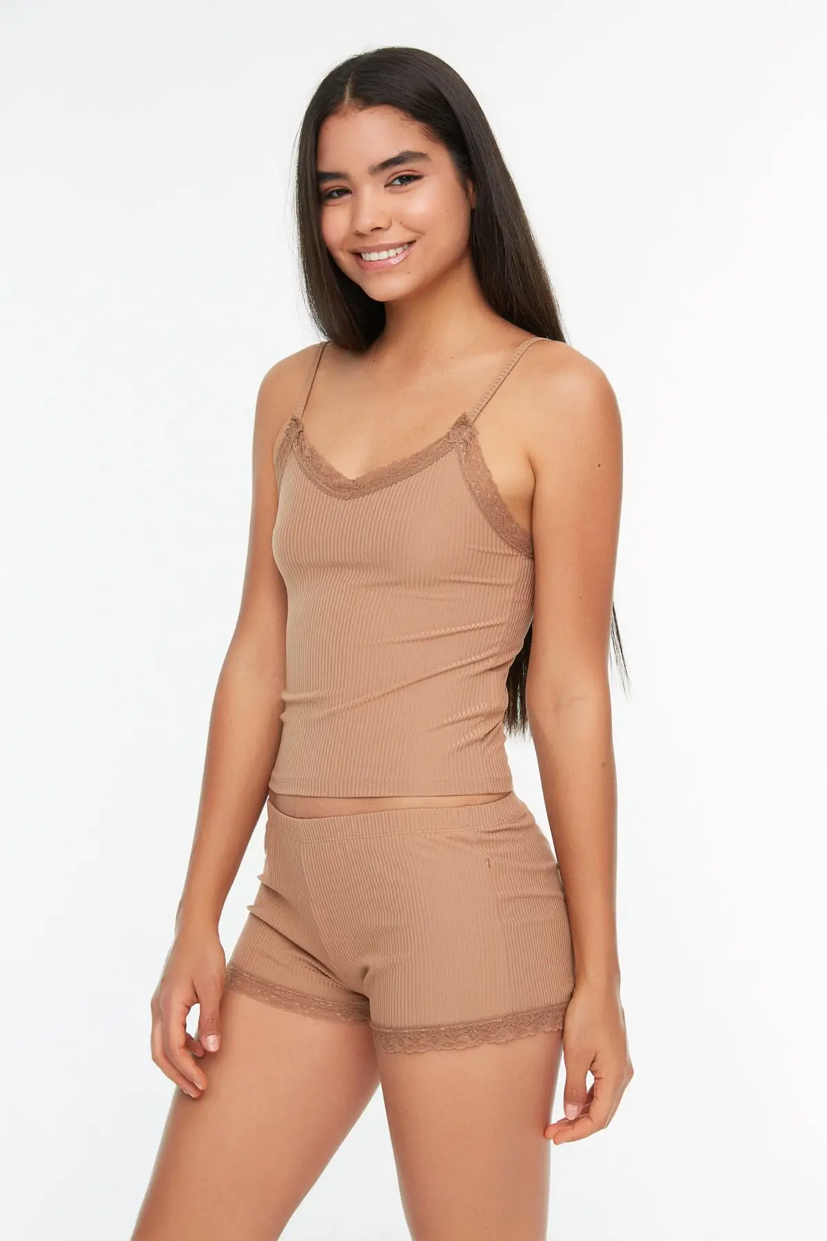 

Women's Pajamas Camel ribbon Strap Sleep Lounge Pajamas Nightwear Nightwear Nightwear Nightwear Casual Home Clothing