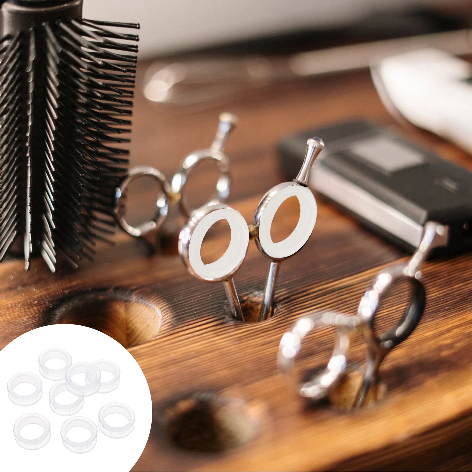 

Scissors Silicone Ring Anti-skid Finger Hair Shear Protective Rings Pets Grooming Accessory