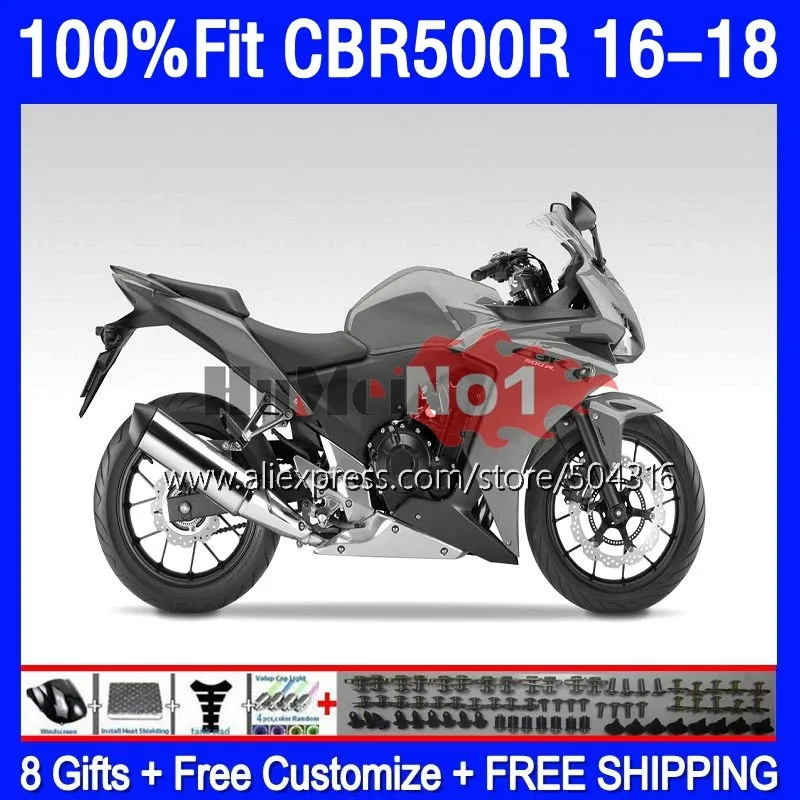 

Injection Body For HONDA CBR500 CBR 500 R 500R RR CBR500R 16 17 18 178MC.13 500CC CBR-500R 2016 2017 2018 Fairings Glossy Grey