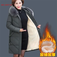 fashion winter jacket women big fur hooded thick down parkas 5xl female jacket coat lambswool warm winter outwear long 2020 new