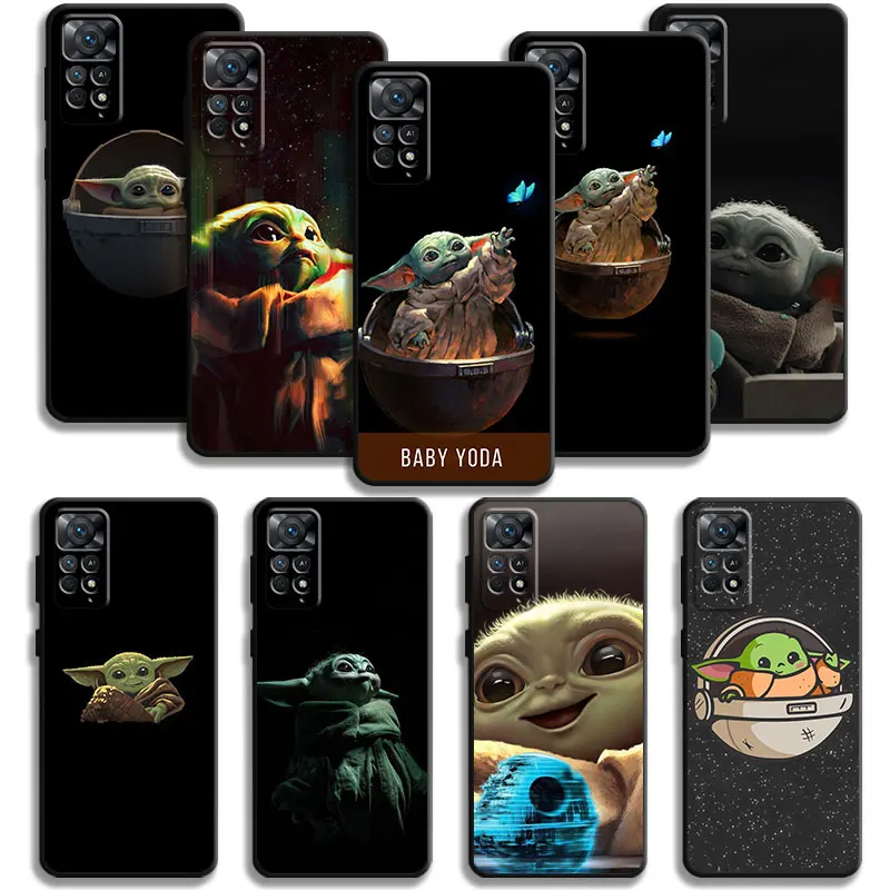 

The Mandalorian Baby Yoda Butterfly Case For Xiaomi Redmi Note 11T 11S 11 10 8 Pro 9 9S 9T 8T for Mi 10 8 9A 9C 10C K40 K50