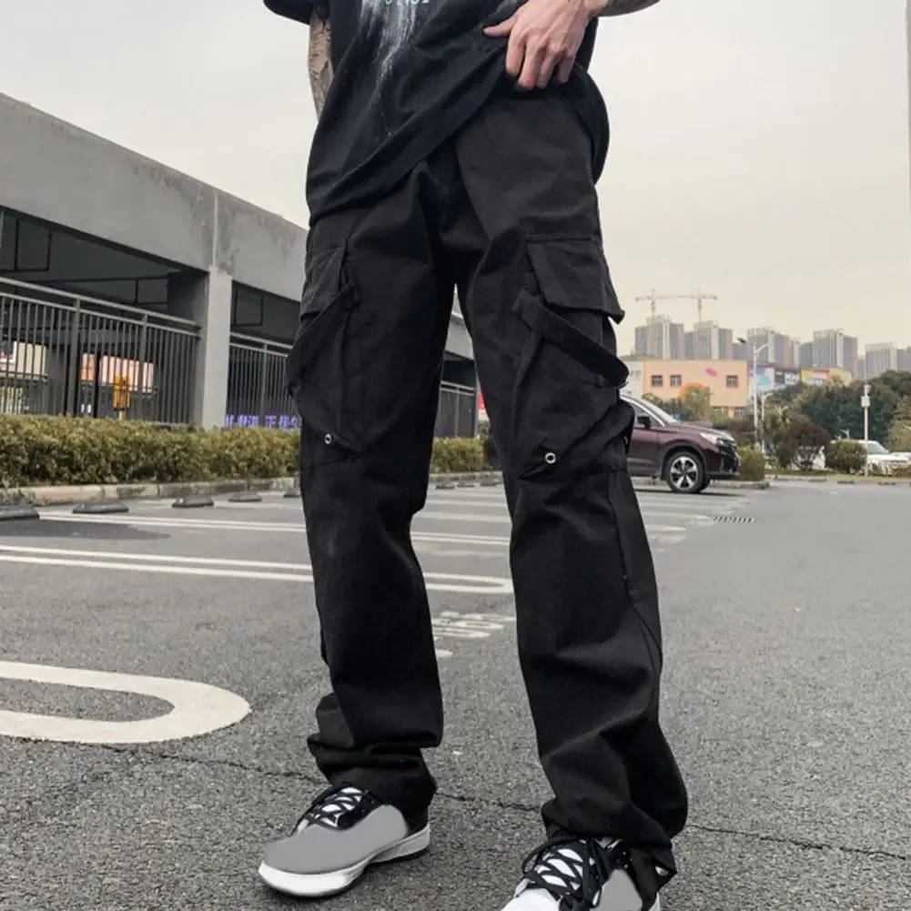 

Men Trousers Versatile Men's Cargo Pants Quick-drying Fashionable Joggers with Multiple Pockets for Spring Autumn Casual