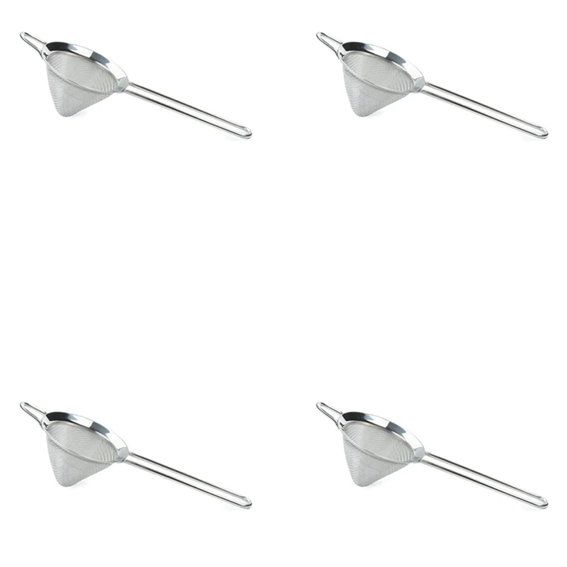 

4X Cocktail Fine Strainer Stainless Steel Conical Mesh Strainer Professional Bar Tool
