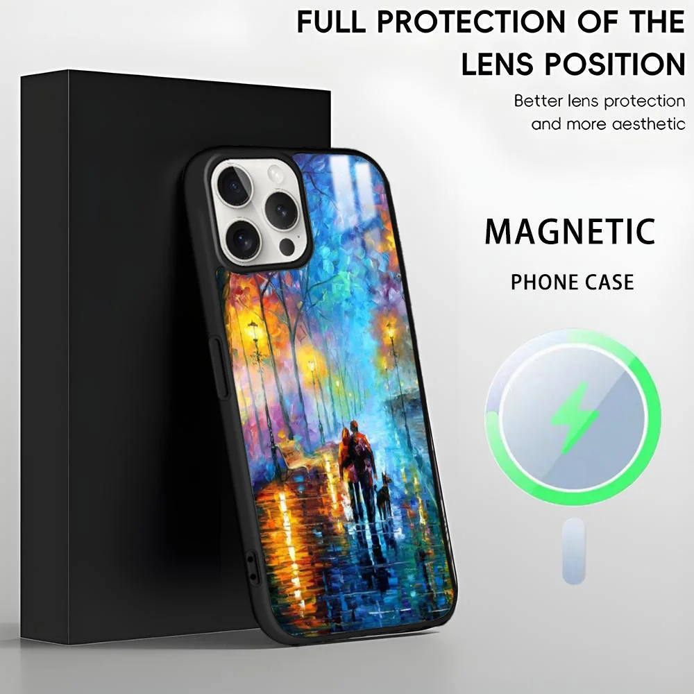 Чехол для телефона L-Leonid Afremov с масляной живописью iPhone 16 15 14 13 12 11 Pro Max Plus Mini