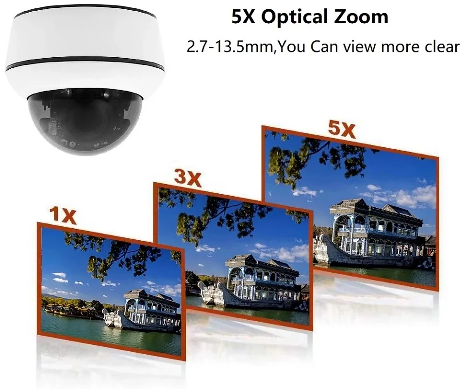 Продажа Камера видеонаблюдения с 5-кратным оптическим зумом, 4K, 8 Мп, POE