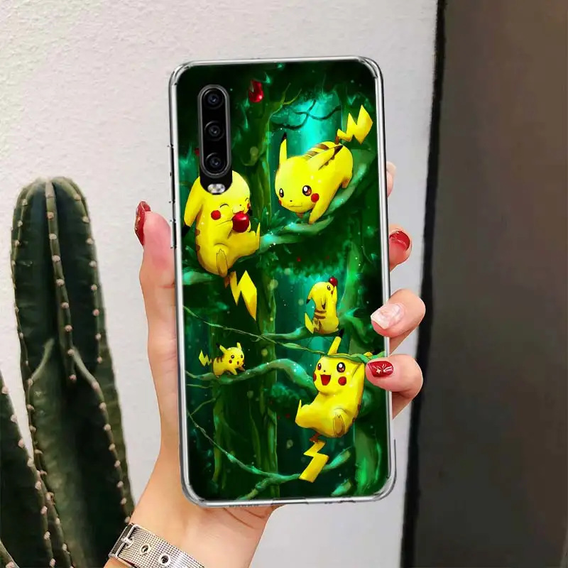 pokemon anime pikachue for huawei p30 lite p20 pro p10 p40 p50 mate 20 30 10 40 phone case soft colorfu print cover fundas capa free global shipping