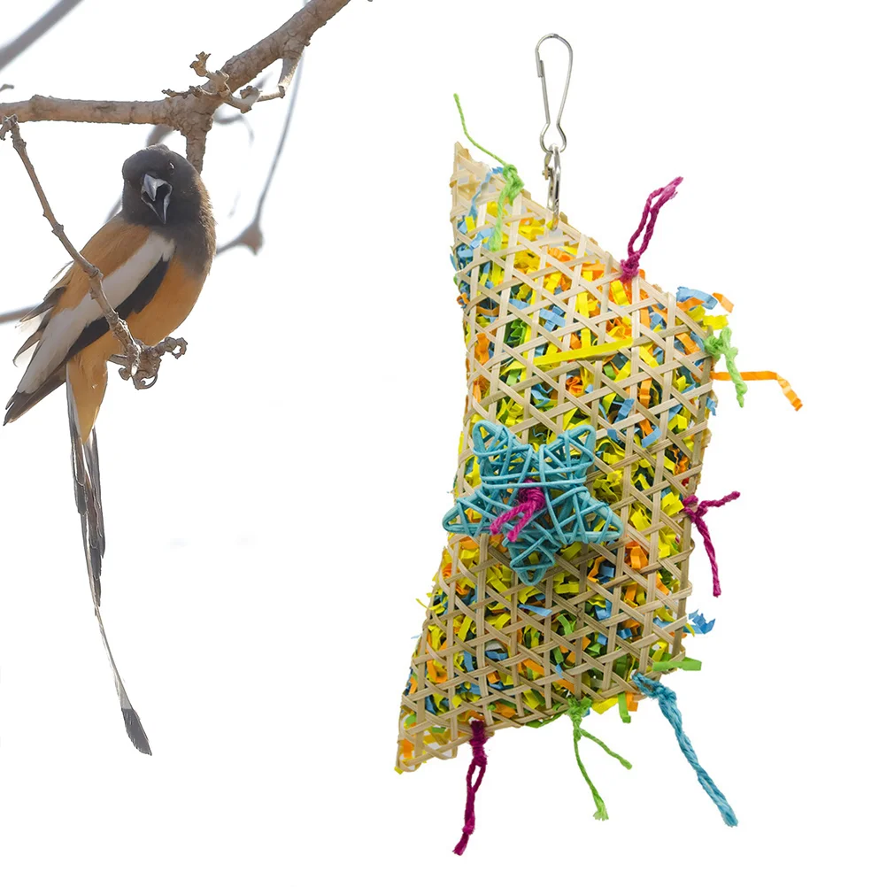 

1PC Safe Colorful Environmentally Friendly Creative Parrot Chewing Bird Cage Accessories Parrot