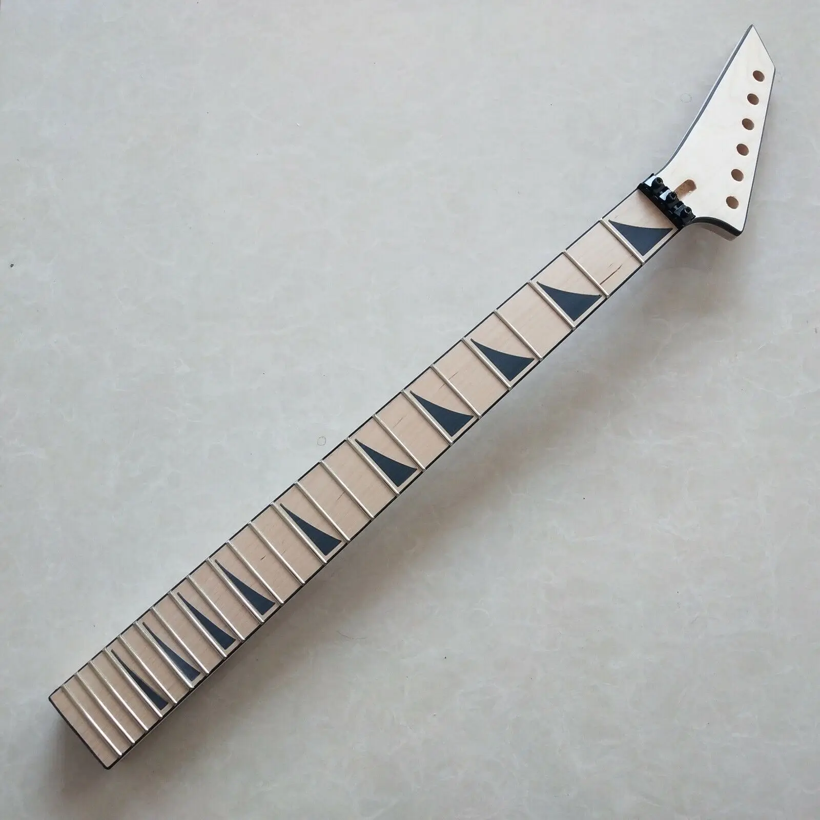 Unfinished Left head Jackson style Guitar Neck 24 Fret Maple Fretboard inlay enlarge