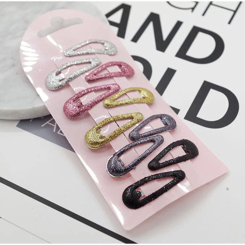 10pcs Snap Hair Clips for Girls Clip Pins BB Hairpins Color Metal Barrettes Baby Children Women Styling Accessories | Детская одежда и