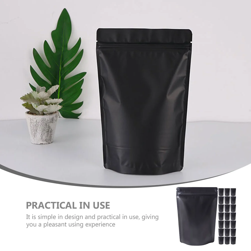 

100 Pcs Resealable Food Storage Bag Bags Candy Tea Packaging Stand Pouch Coffee Bean