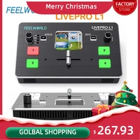 feelworld video switcher real time live streaming multi format video mixer hdmi rocasting studio record switchers livepro l1
