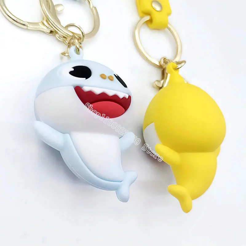 Брелок для ключей Малыш Акула мультяшный ПВХ брелок детский школьный портфель