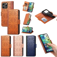 pu leather wallet flip phone cover case with card pocket bracket function for iphone 6 7 8 plus xs xr x 11 12 13 14 pro max
