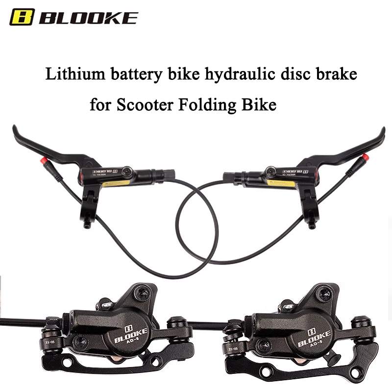 

BLOOKE Power-off Hydraulic Disc Brake Lithium Electric Bicycle Automatic Magnetic Induction Scooter Folding Bike Oil Brakes Part
