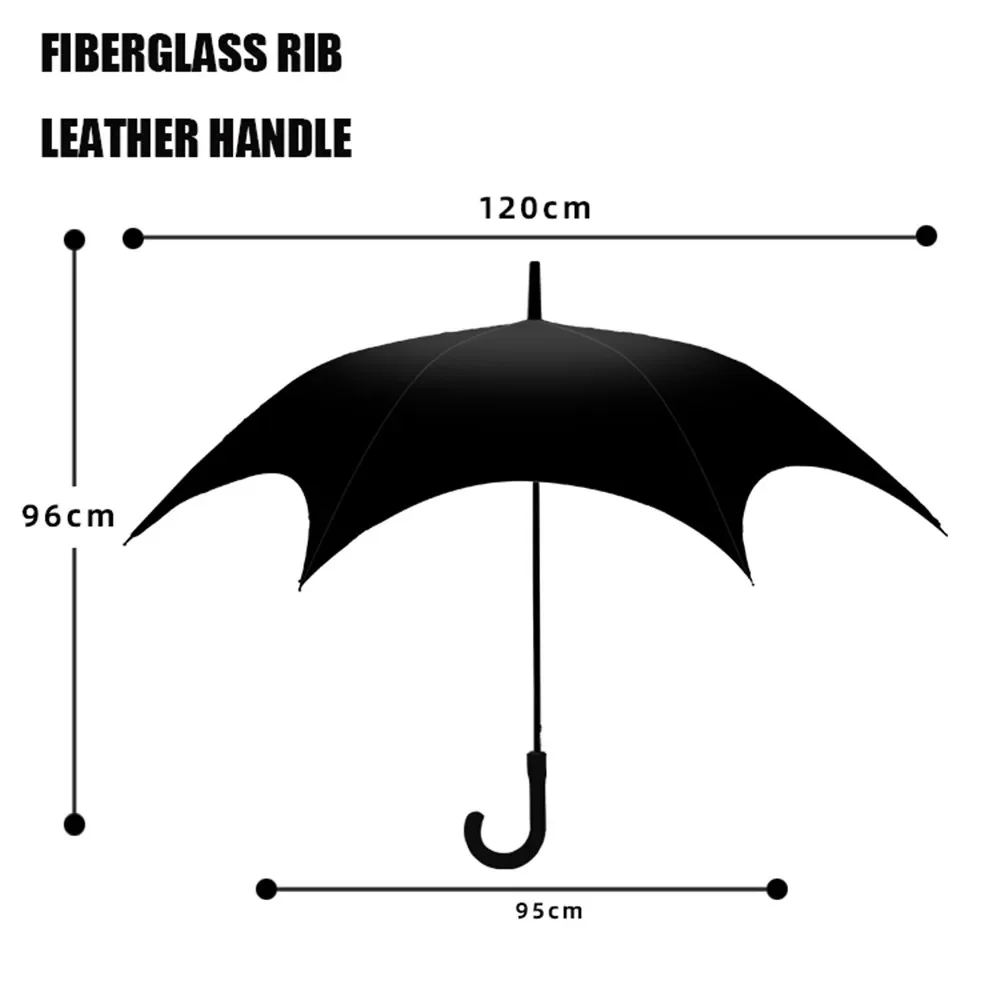 

Зонт с длинной ручкой в готическом стиле, уличный мужской и женский автоматический зонт от солнца и дождя, летний УФ-зонт, аксессуары, подарок другу