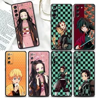kimetsu no yaiba demon slayer anime phone case for samsung galaxy s20 s21 fe s10 s9 s8 s22 plus ultra s10e lite case soft cover