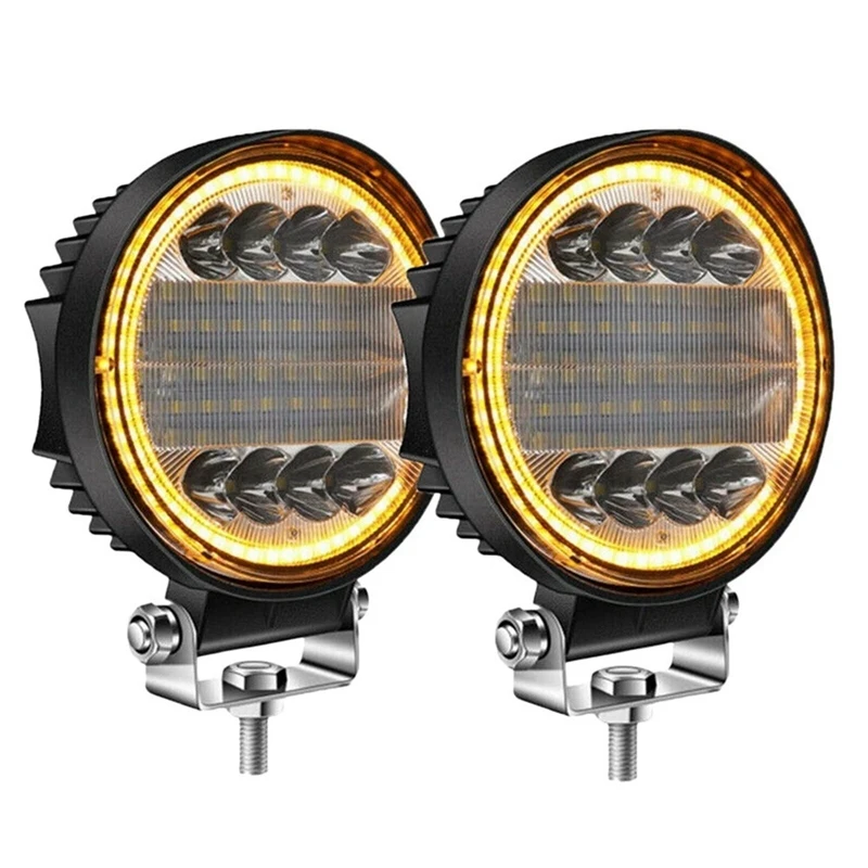 

2X 5 Inch 200W LED Work Light Combo Spot Flood Off Road Driving Amber Fog Lamp