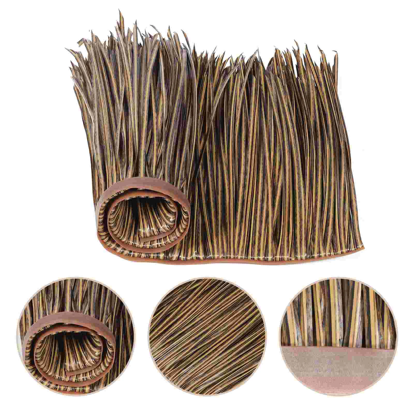 

Hawaiian Costume Tiki Thatch Roofing Thatched Cottage Fake Palapa Thatch Tiki Bar Roof Covering Pe Fake Straw Mat