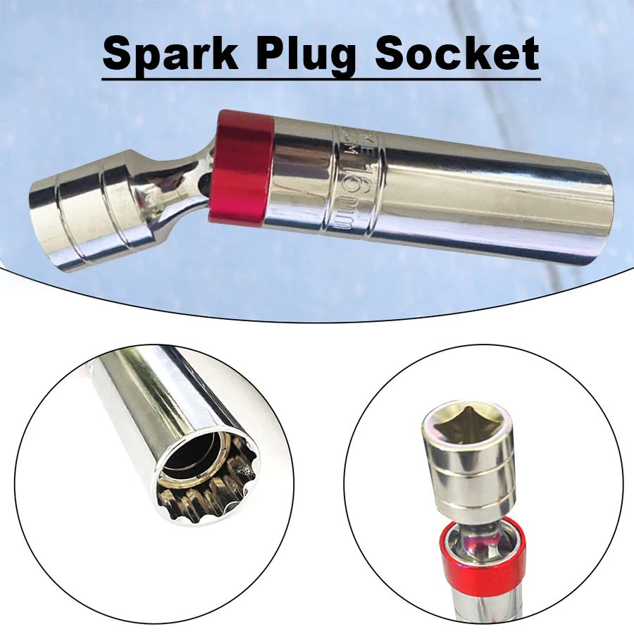 

Розетка для свечей зажигания 14/16 мм, магнитный инструмент для удаления свечи зажигания, поворот на 360 градусов, тонкая настенная Свеча зажигания автомобиля, инструмент для разборки