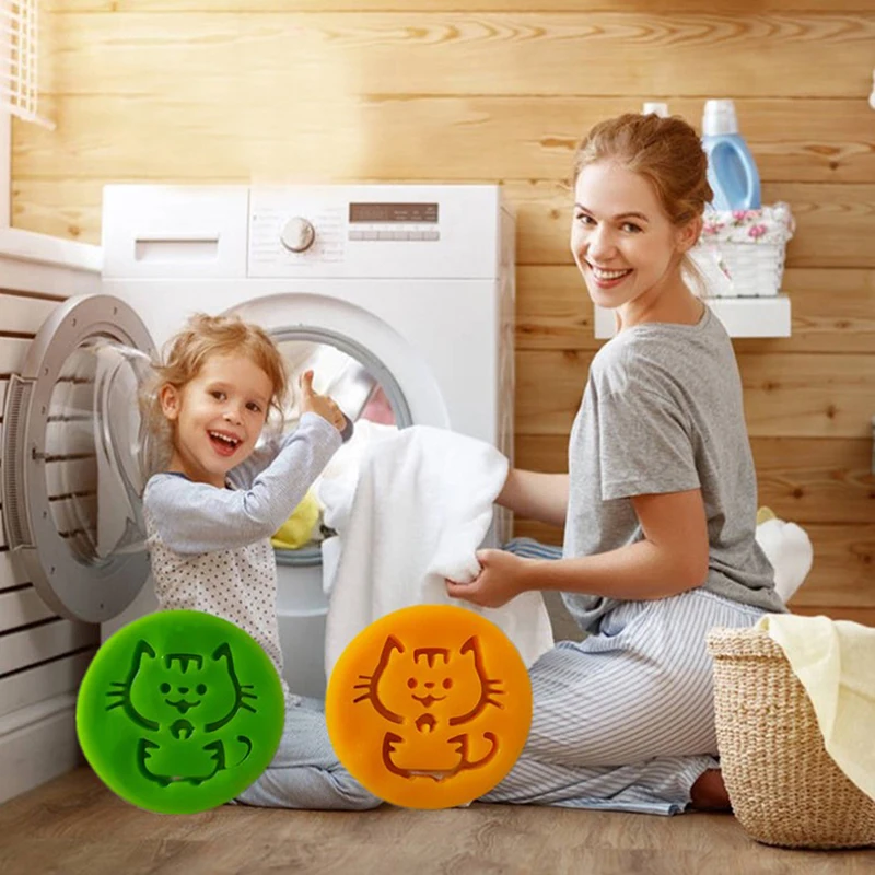 

Многоразовое средство для удаления шерсти домашних животных, стиральная машина, удачный Кот, чистка одежды, силиконовый двусторонний мяч д...