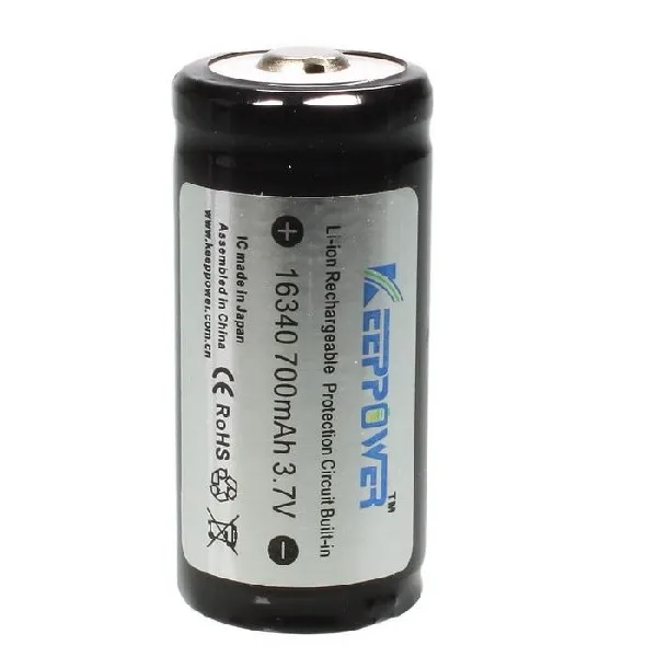 Аккумулятор защищенный 16340 KeepPower 700мАч 3 7В Li ion|Аккумуляторы| |