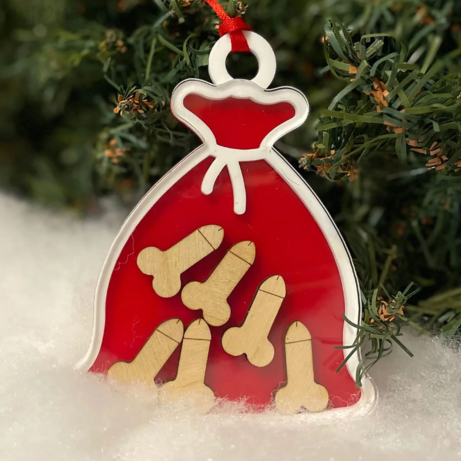 

Забавное рождественское подвесное украшение, многоразовые акриловые подвески на рождественскую елку, художественные изделия, уникальные ...
