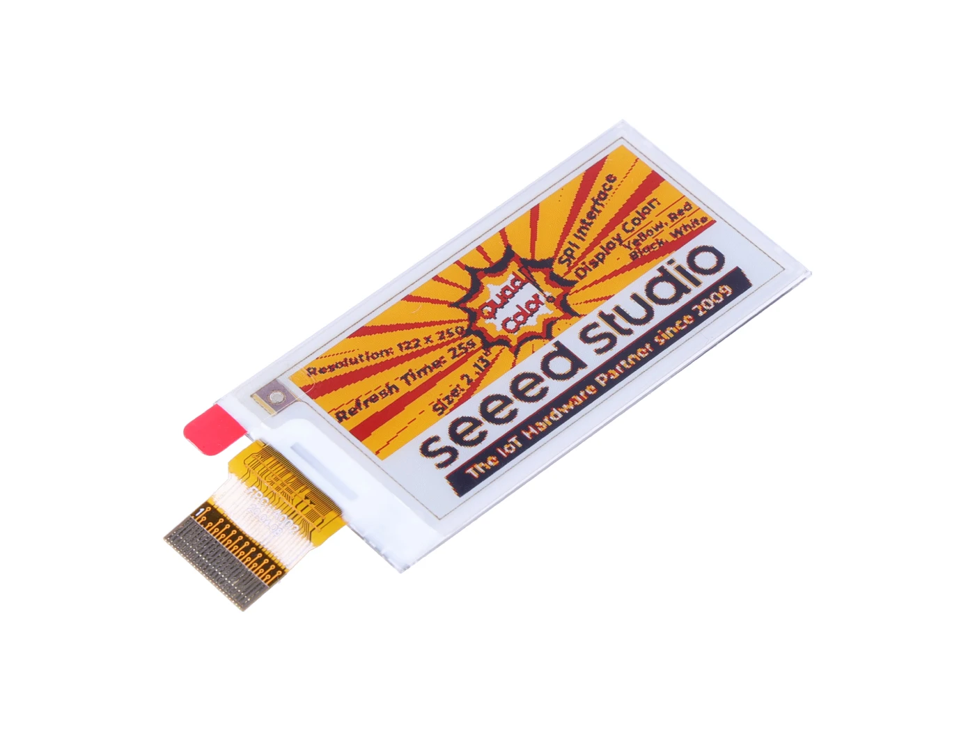 Дисплей eInk/ePaper 2 13 дюйма четырехцветный 122x25 0 пикселей желтый и красный дисплей