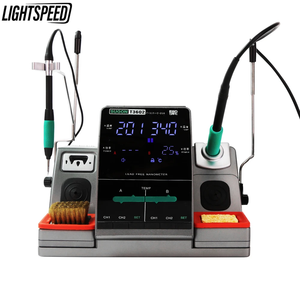 

SUGON T3602 Soldering Station JBC C115 C210 Double Station Welding Rework Station For Cell-Phone PCB SMD IC Repair Solder Tools