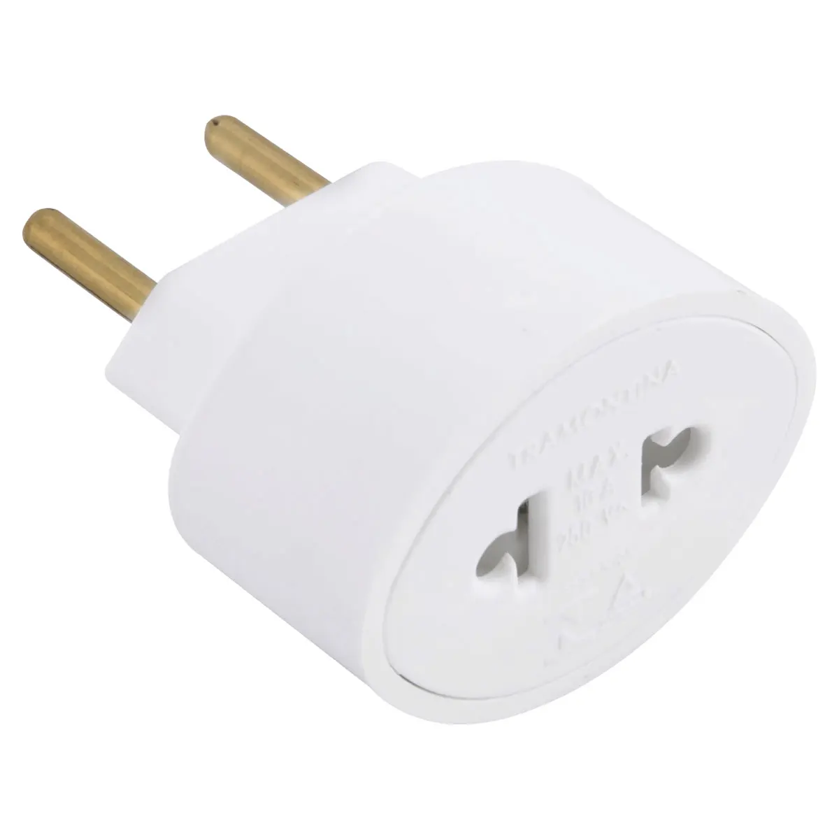 

ADAPTER 2 PINS UNIVERSAL 10A 250V WHITE-PC/10