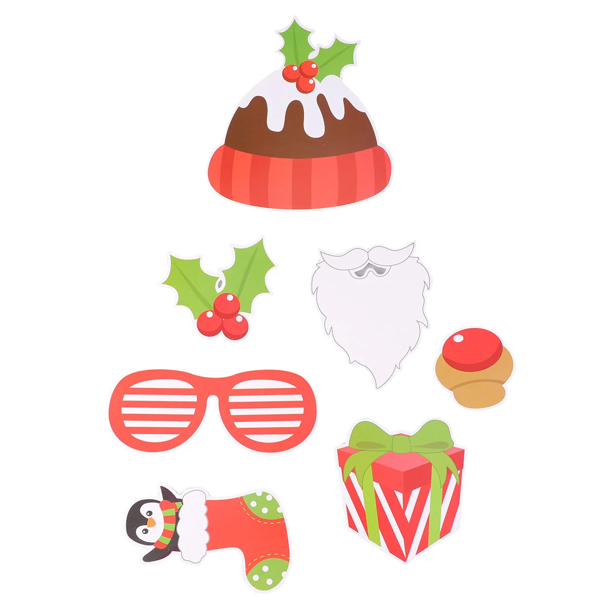 

32pcs/set Creative Funny Happy Christmas Pose Sign Kit Christmas Party Photo Booth Props for Party Decoration