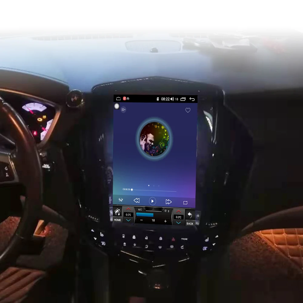 8 + 256G Android 11 8-ядерный автомобильный стерео экран для Cadillac SRX 2008 Tesla Style радио авто