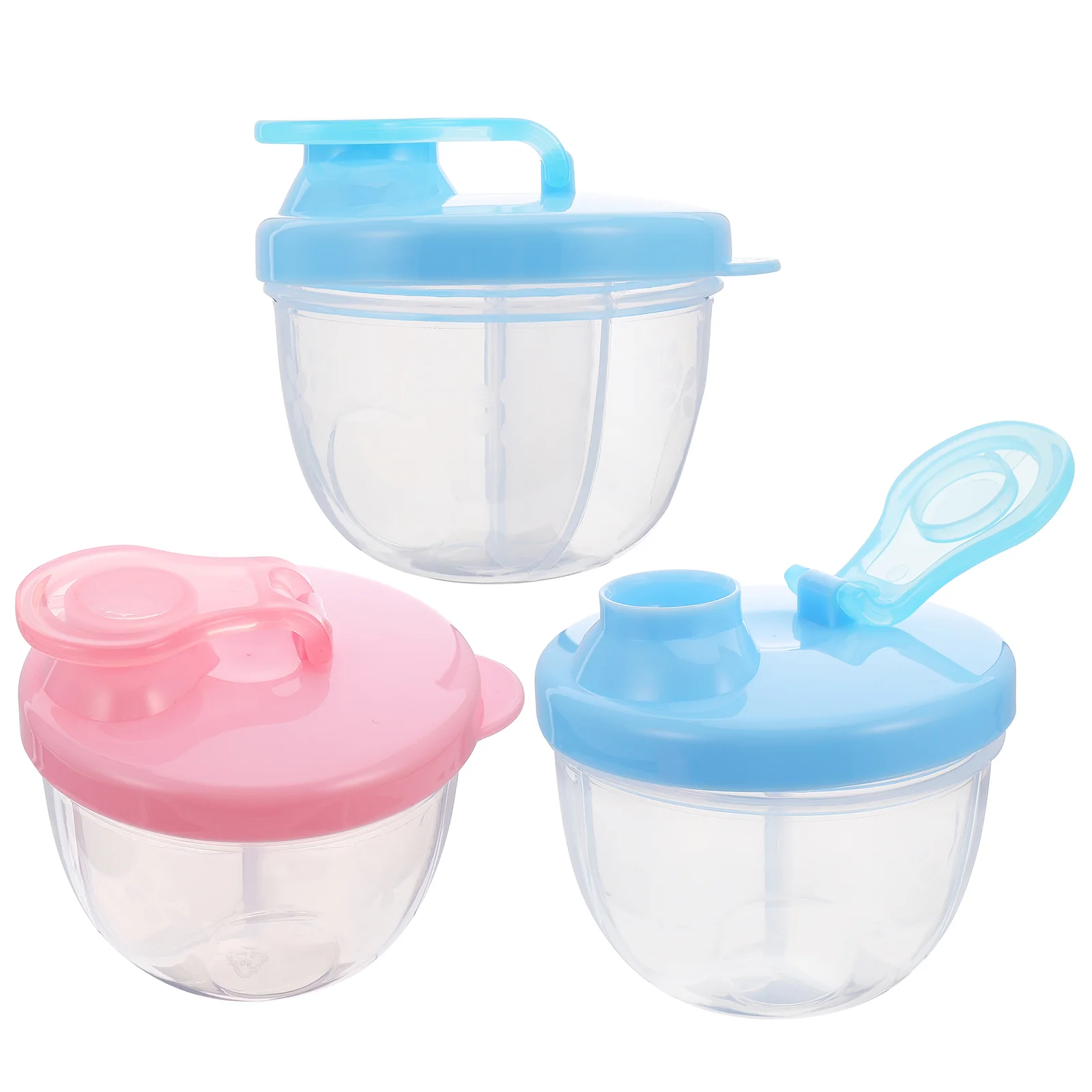 

3pcs Portable Infant Powder 3 Compartments Outdoor Food Organizers