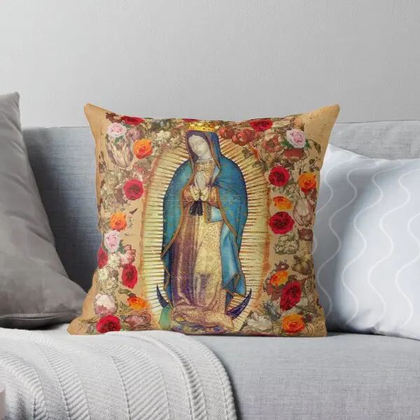 

Our Lady Of Guadalupe Virgin Mary Cathol Printing Throw Pillow Cover Throw Bedroom Decorative Decor Cushion Pillows not include