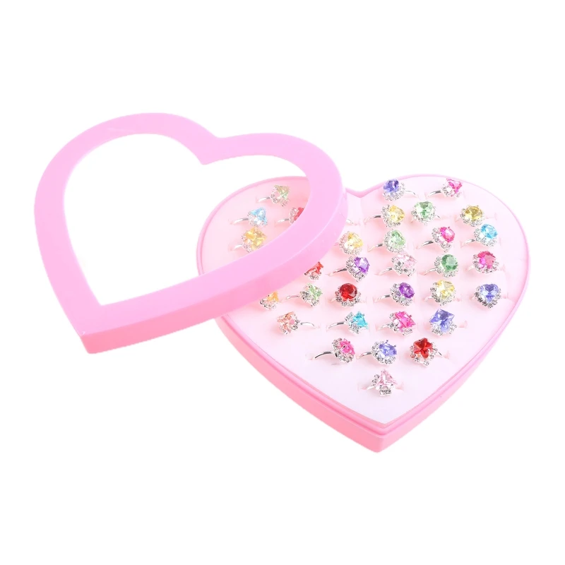 12/36 шт./коробка детское регулируемое кольцо на палец |