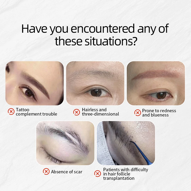 AI NATIVE REAL EYEBROWS НОВАЯ ТЕХНОЛОГИЯ/Настоящий имплантат бровей Клон Натуральный набор